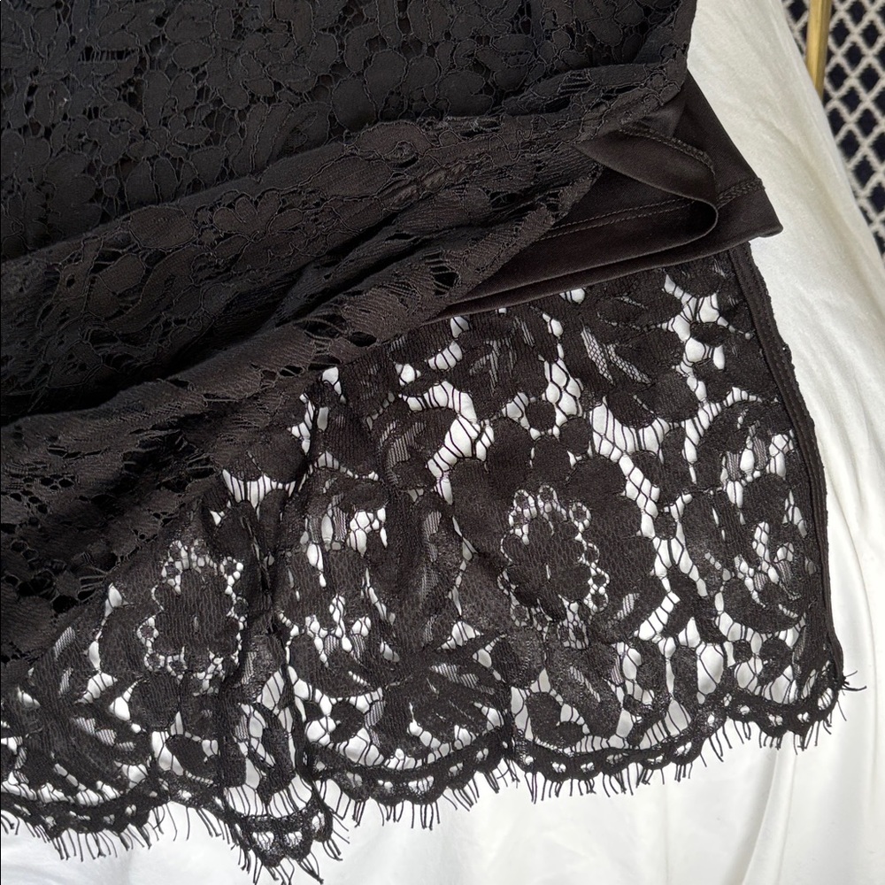 Isaac Mizrahi Live Black Floral Lace Maxi Dress - Picture 2 of 9